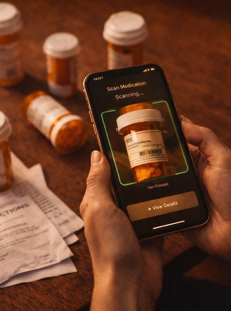 Scanning prescription bottle with phone